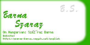 barna szaraz business card